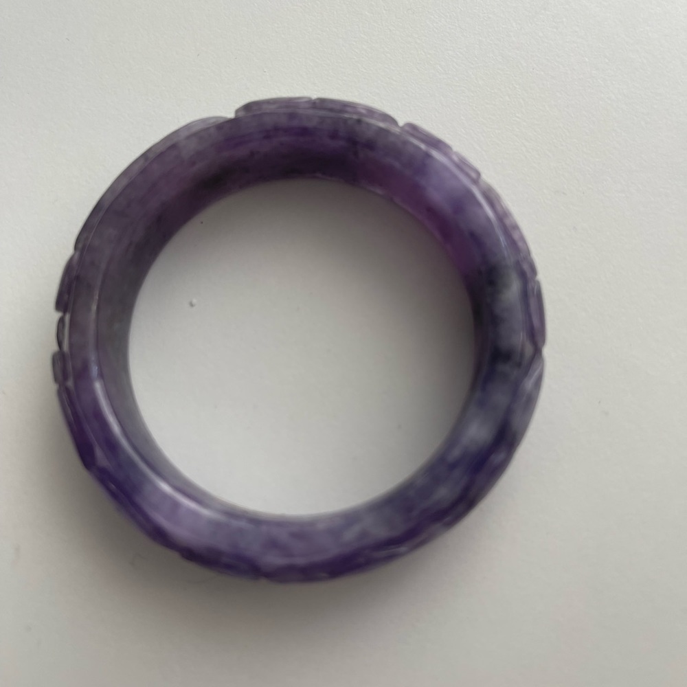 Natural Lavender jade bangle 53mm inner diameter